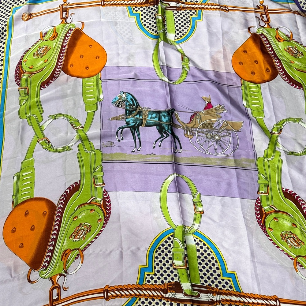 I Hermes like silk scarf Carrick A Pompe large scarf - Picture 4 of 6